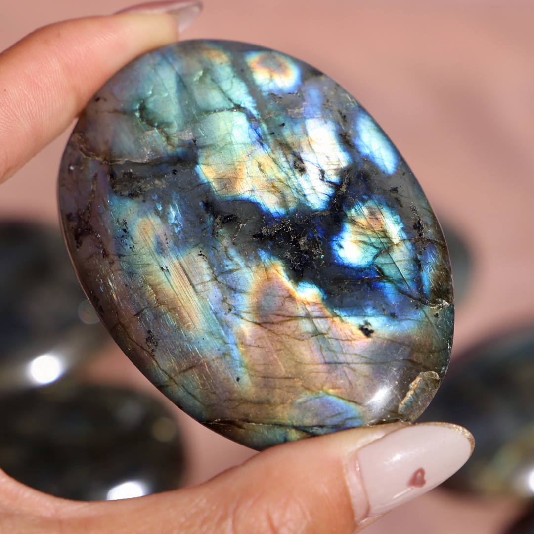 Labradorite Palm Stone - Enchantia Muse