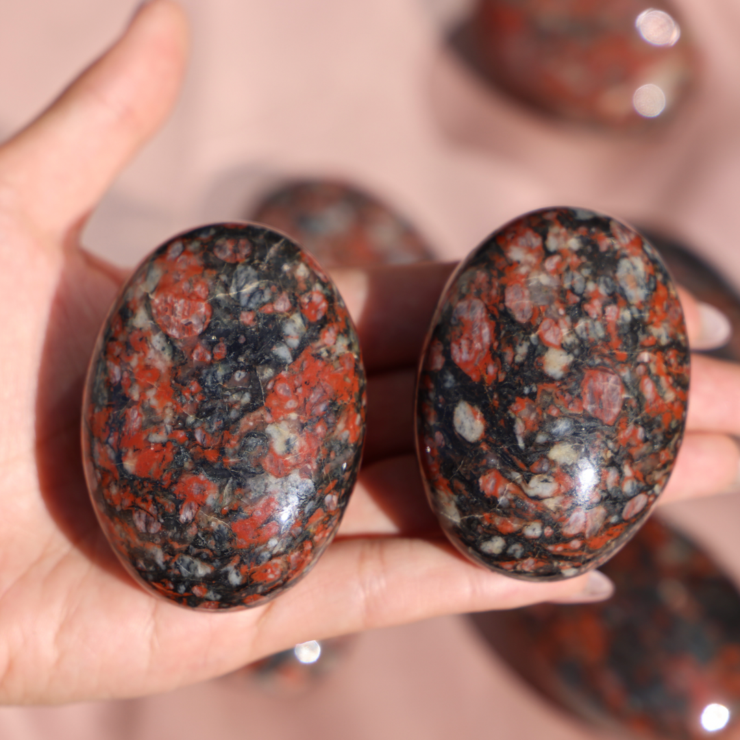 Brazilian Blood Stone Palm Stone - Enchantia Muse