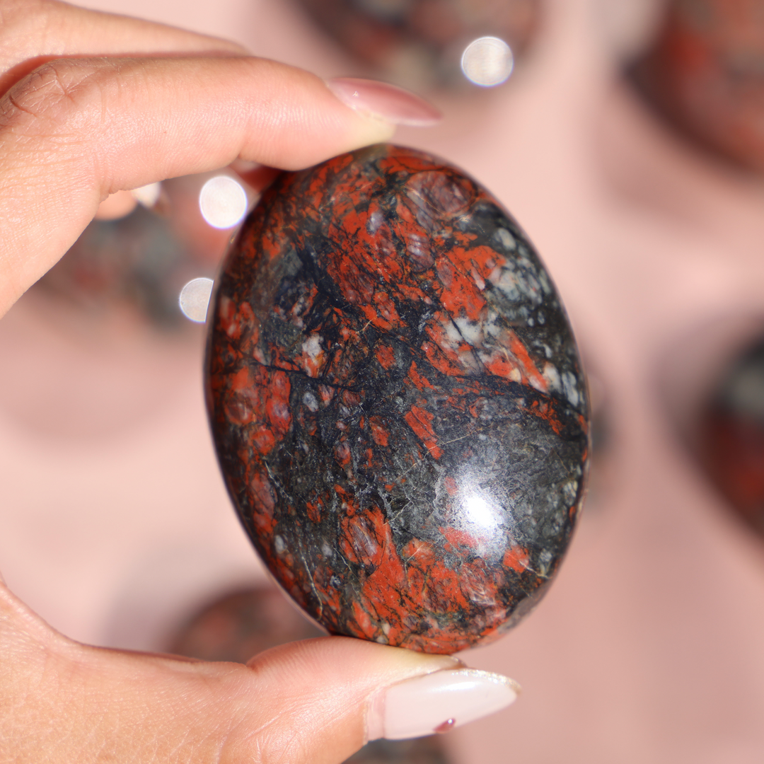 Brazilian Blood Stone Palm Stone - Enchantia Muse