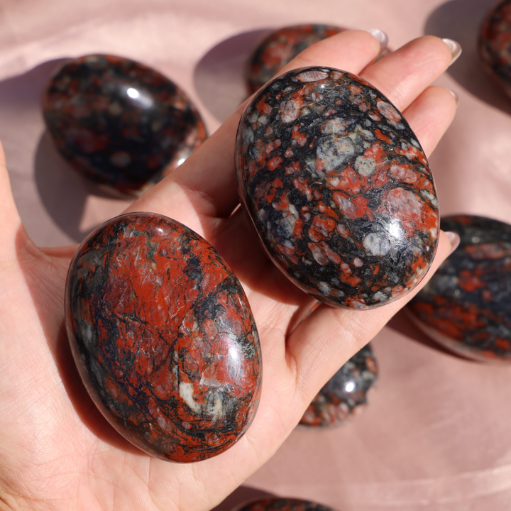 Brazilian Blood Stone Palm Stone - Enchantia Muse