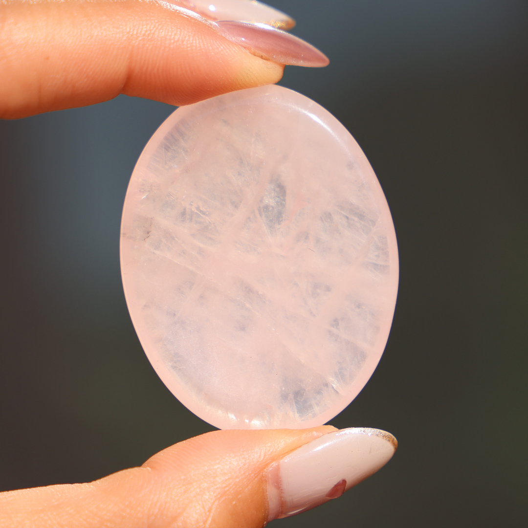 Rose Quartz Worry Stone - Enchantia Muse