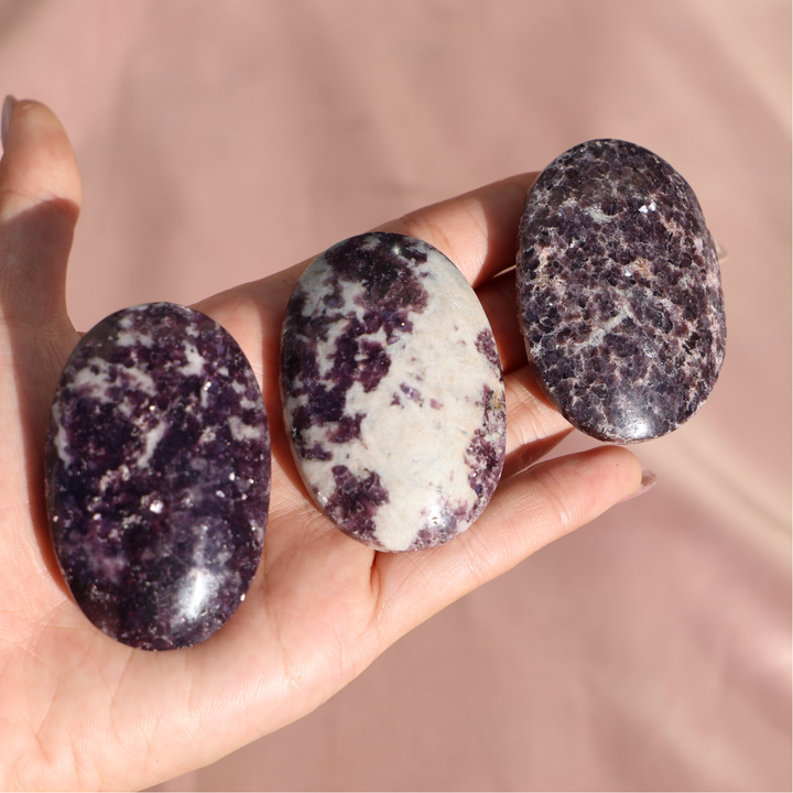 Lepidolite Palm Stone - Enchantia Muse