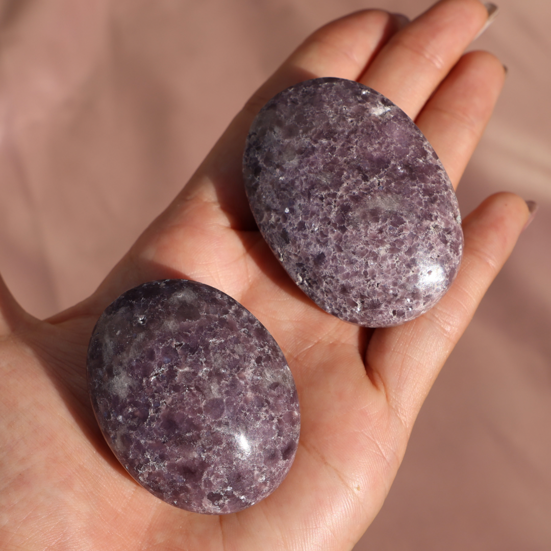 Lepidolite Palm Stone - Enchantia Muse