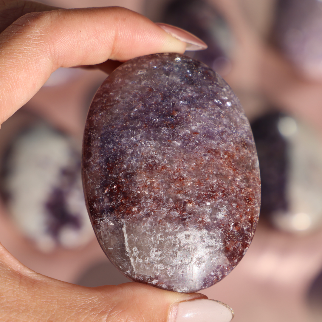 Lepidolite Palm Stone - Enchantia Muse