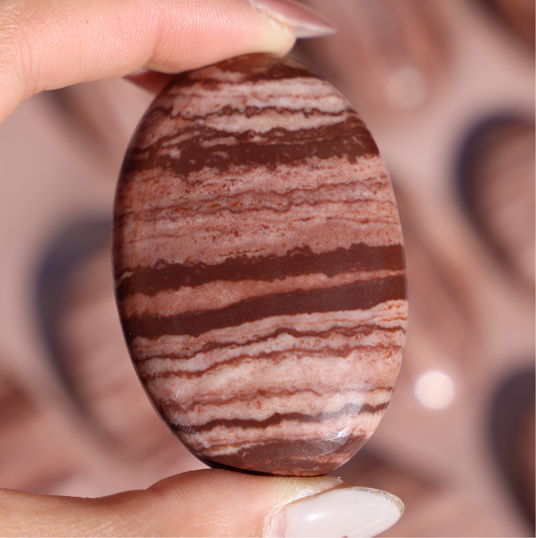 Chocolate Jasper Palm Stone - Enchantia Muse