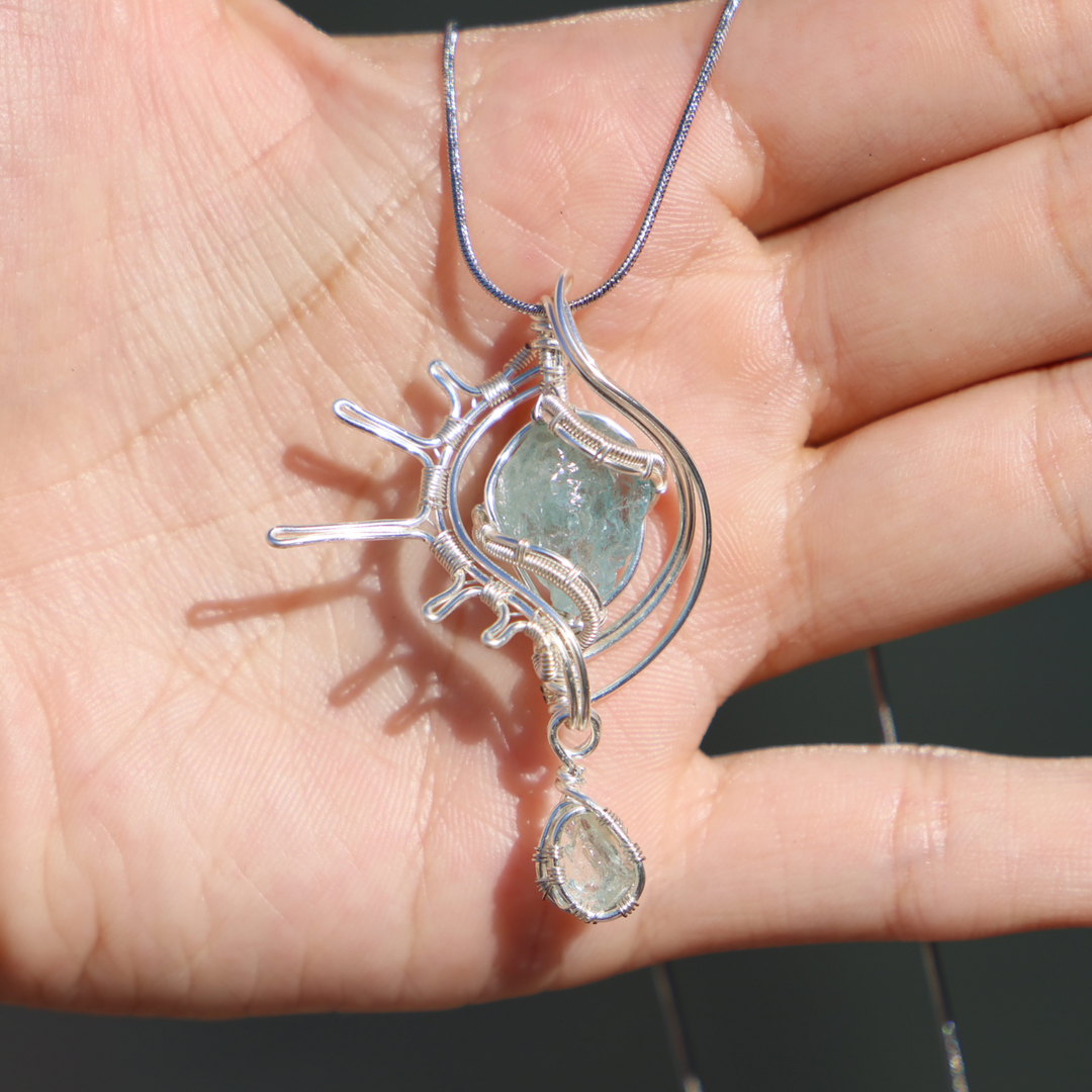 'Oceansong' Aquamarine Necklace - Enchantia Muse