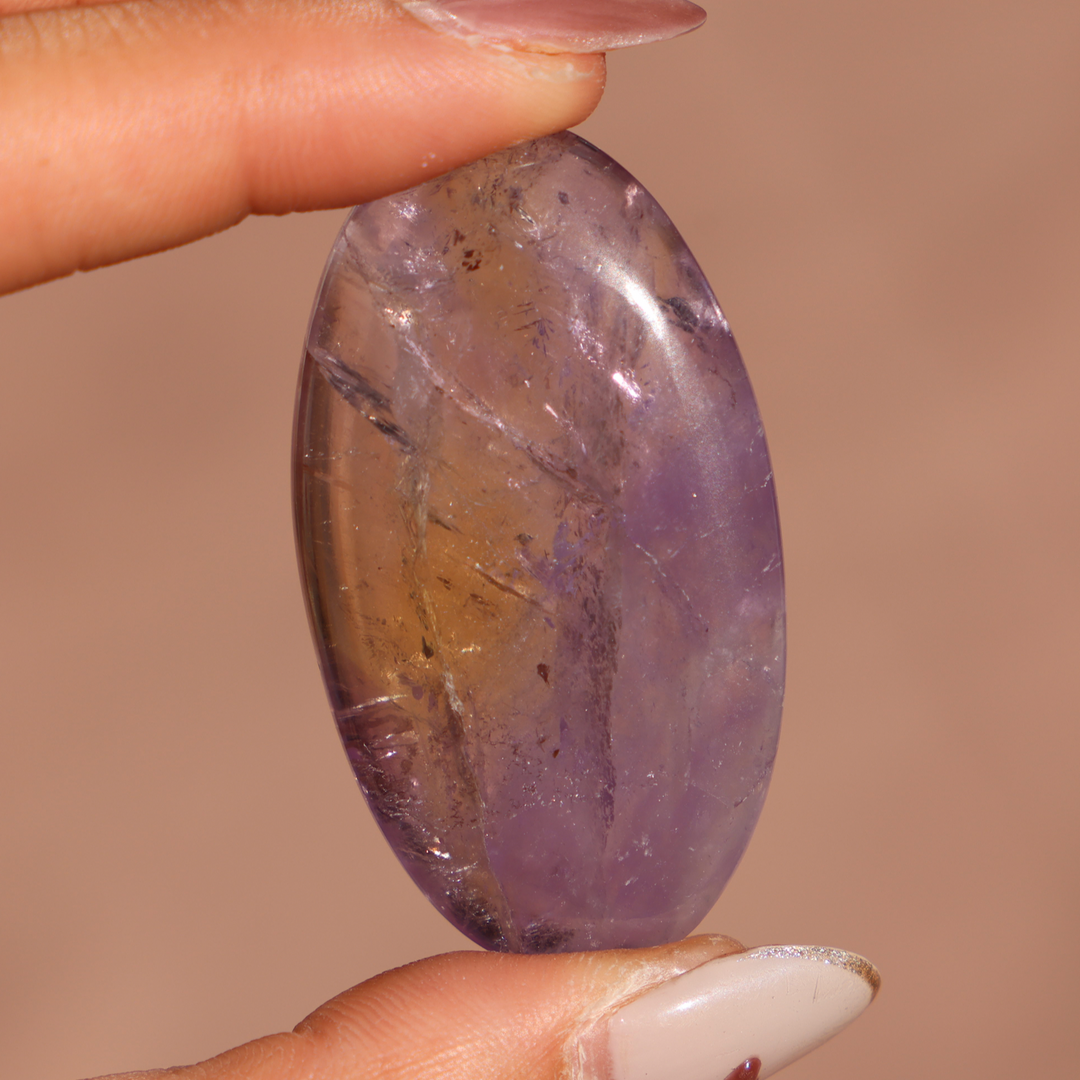 High Quality Ametrine Palm Stone - Enchantia Muse