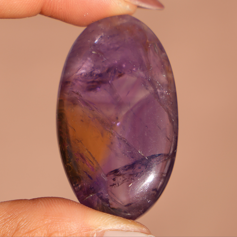 High Quality Ametrine Palm Stone - Enchantia Muse