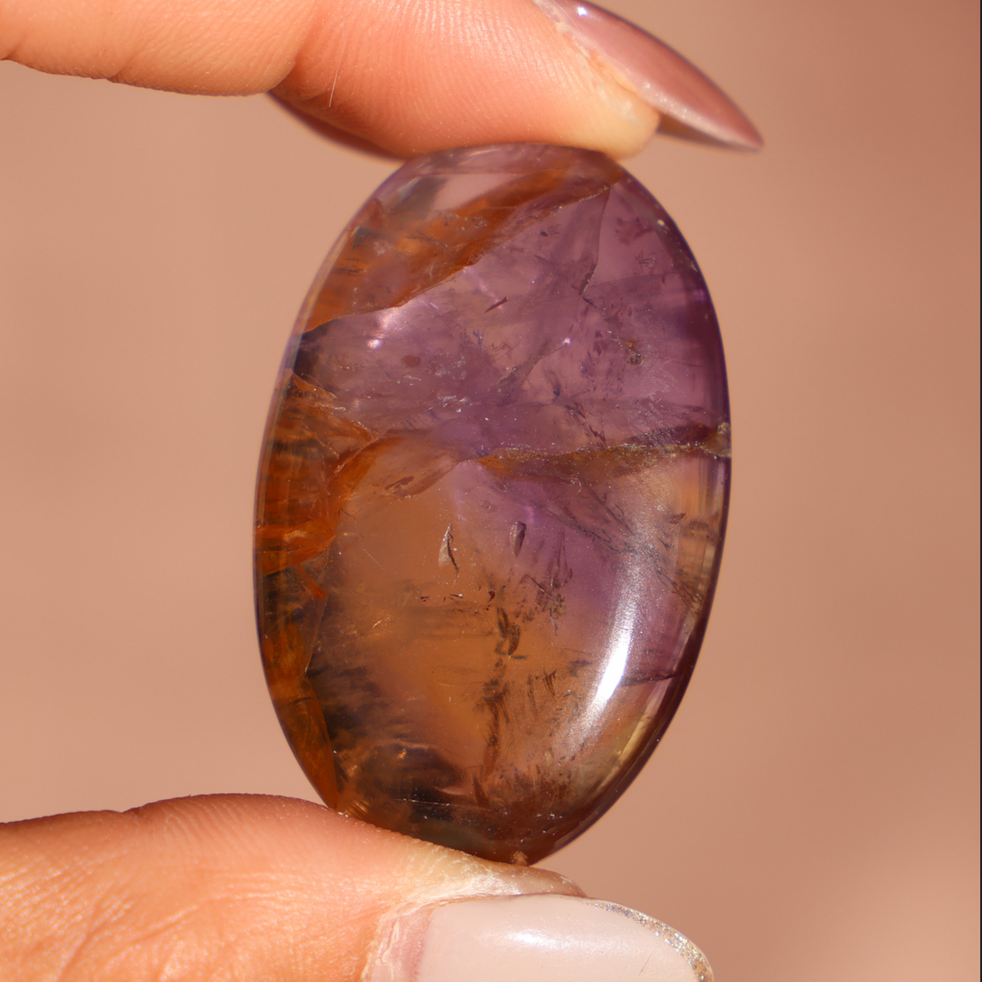 High Quality Ametrine Palm Stone - Enchantia Muse