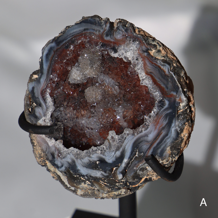 Agate Chalcedony Geode on Stand - Enchantia Muse