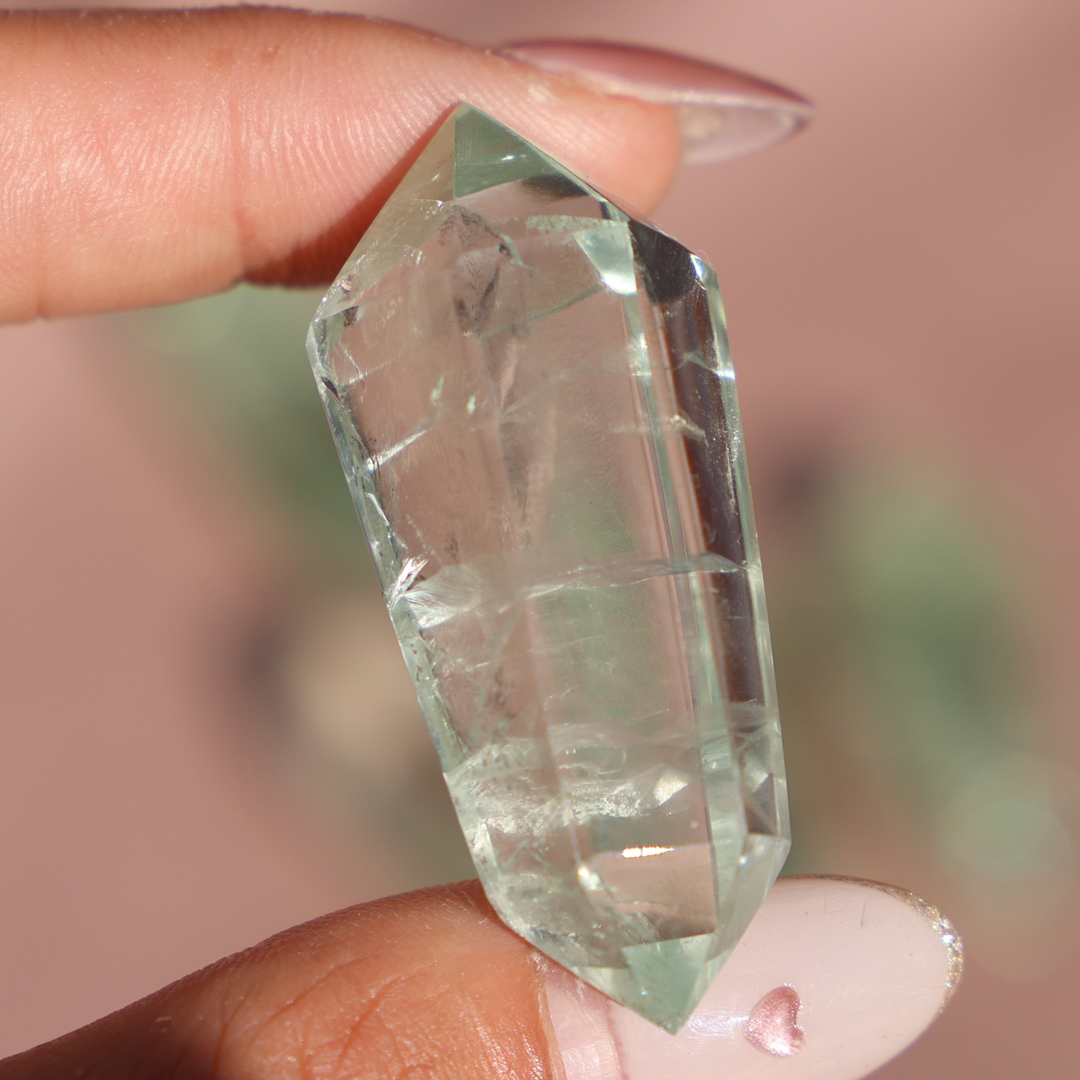 Prasiolite Green Quartz Double Terminated Point - Mini - Enchantia Muse