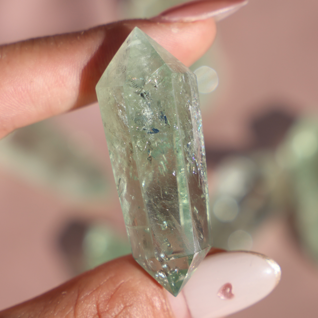 Prasiolite Green Quartz Double Terminated Point - Mini - Enchantia Muse