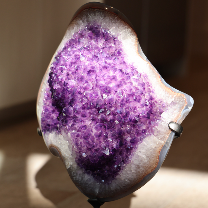 'Sting Ray' Natural Amethyst on Stand - Enchantia Muse