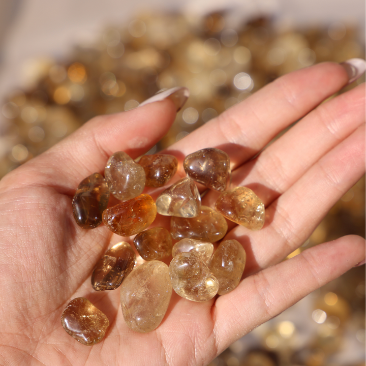 Tiny Natural Citrine Tumble Stone - Enchantia Muse