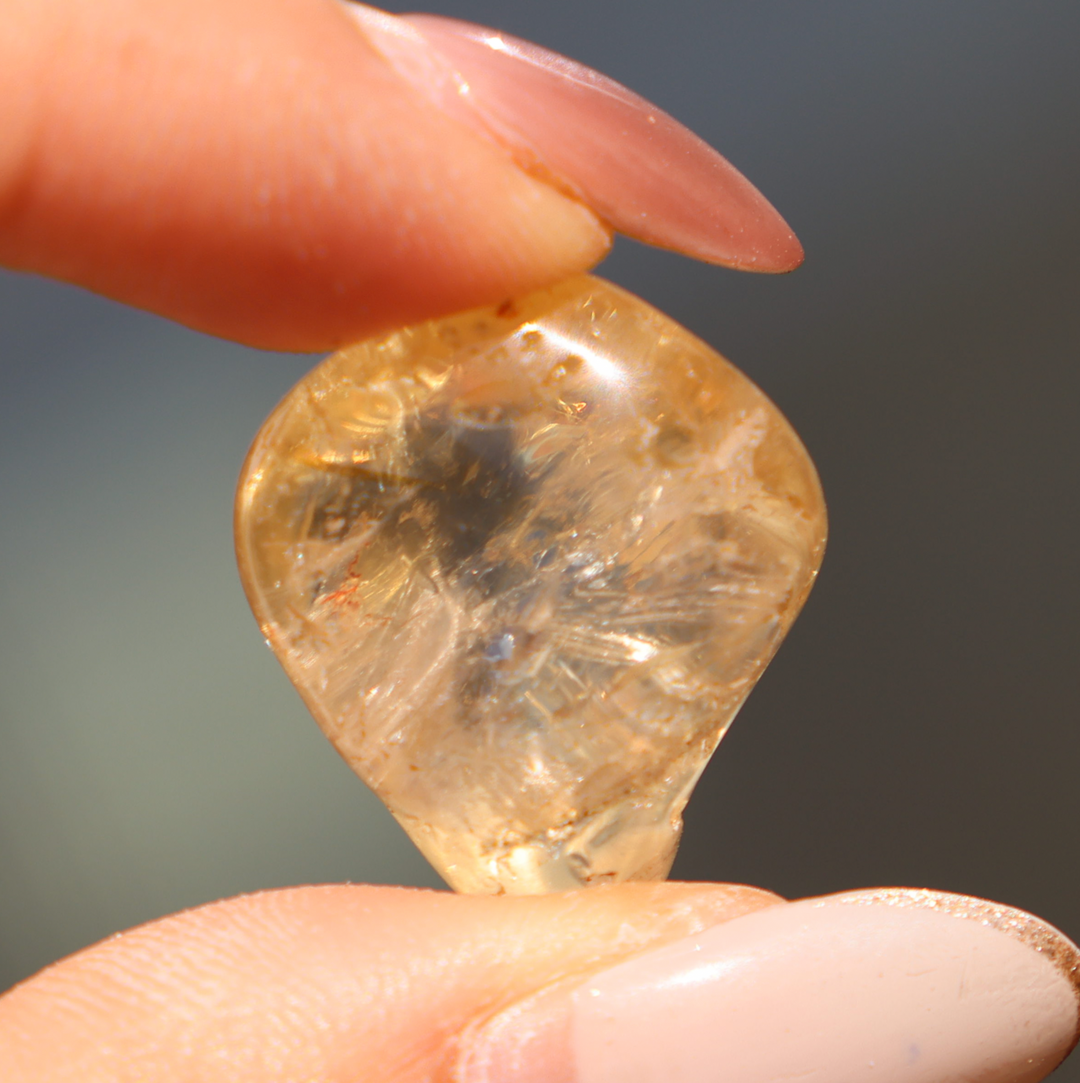 Tiny Natural Citrine Tumble Stone - Enchantia Muse