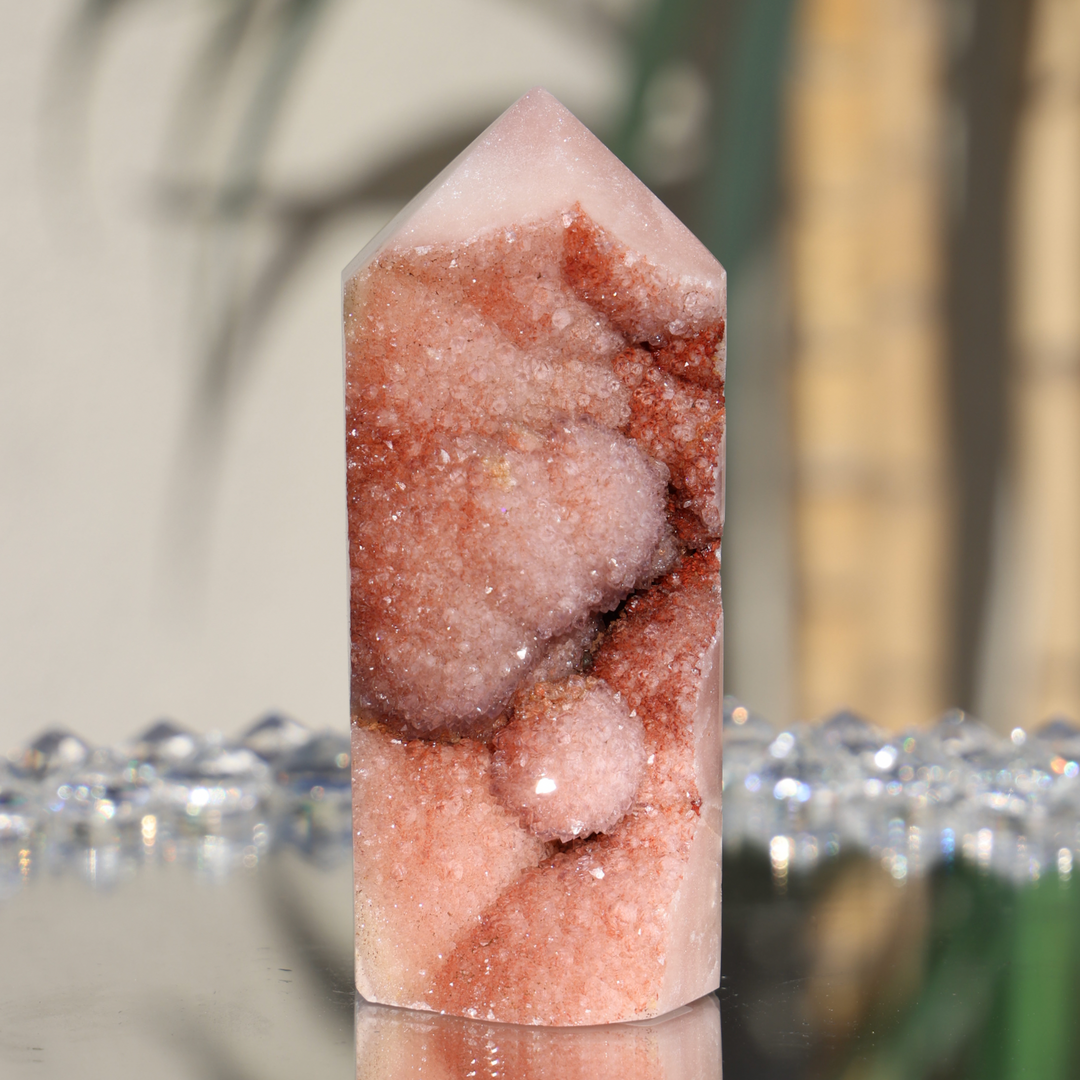 'DUNE' Small Druzy Pink Amethyst Tower - Enchantia Muse