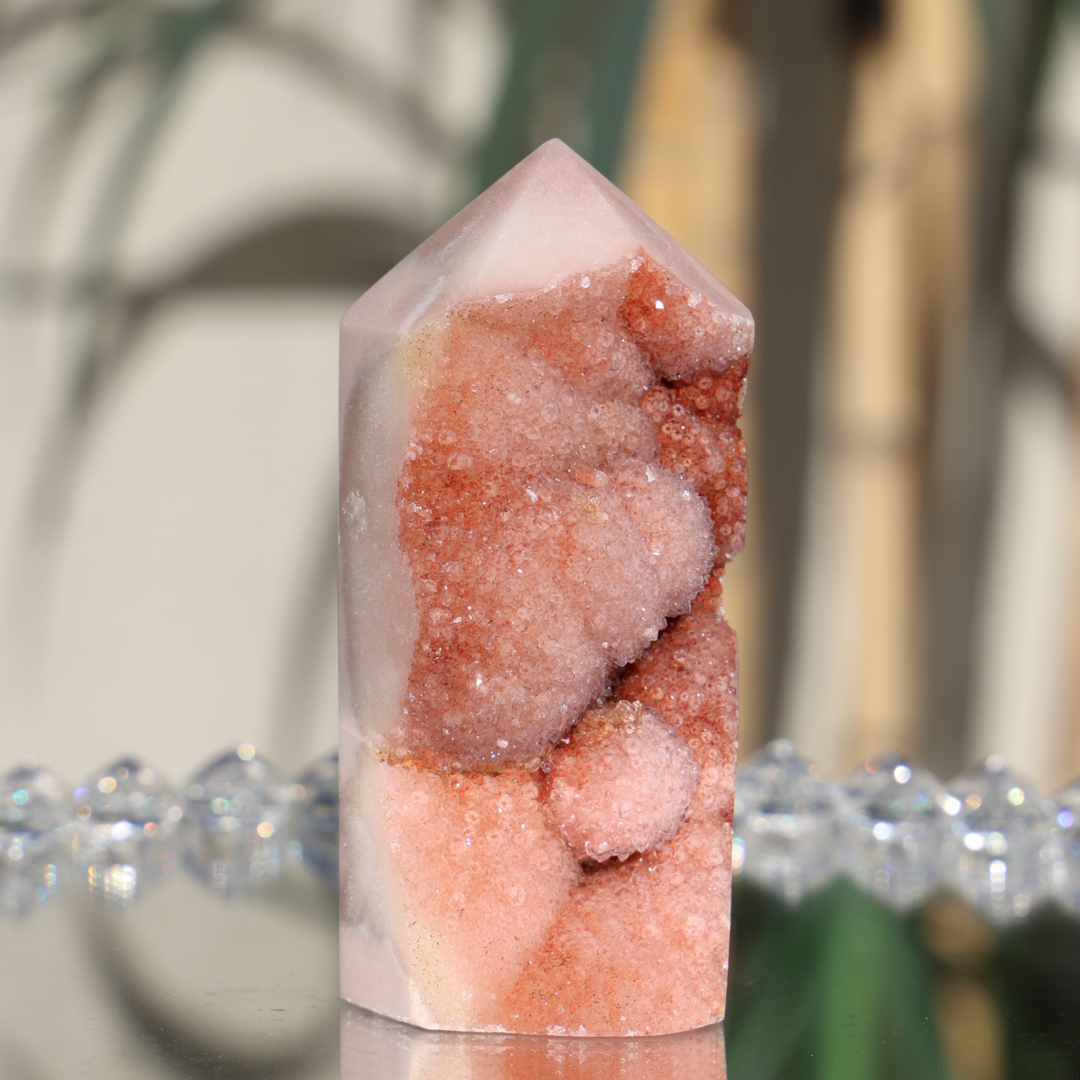 'DUNE' Small Druzy Pink Amethyst Tower - Enchantia Muse