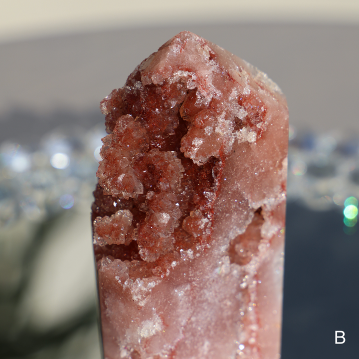 'BERRY' Small Druzy Pink Amethyst Tower - Enchantia Muse