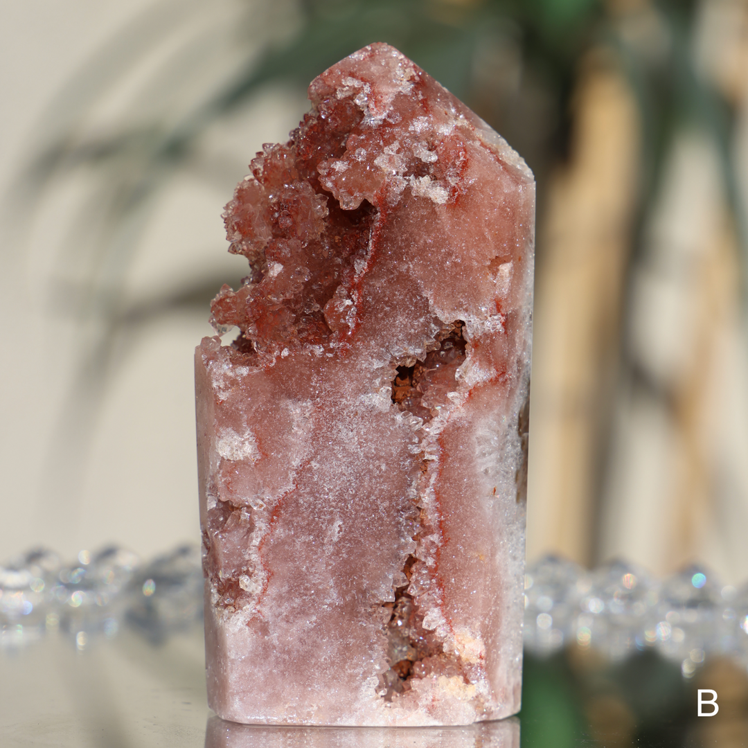 'BERRY' Small Druzy Pink Amethyst Tower - Enchantia Muse