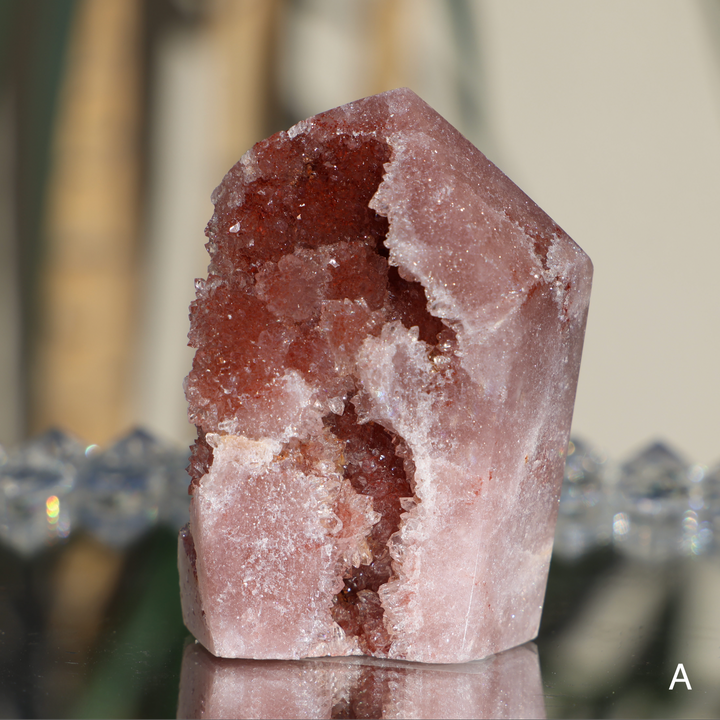 'BERRY' Small Druzy Pink Amethyst Tower - Enchantia Muse