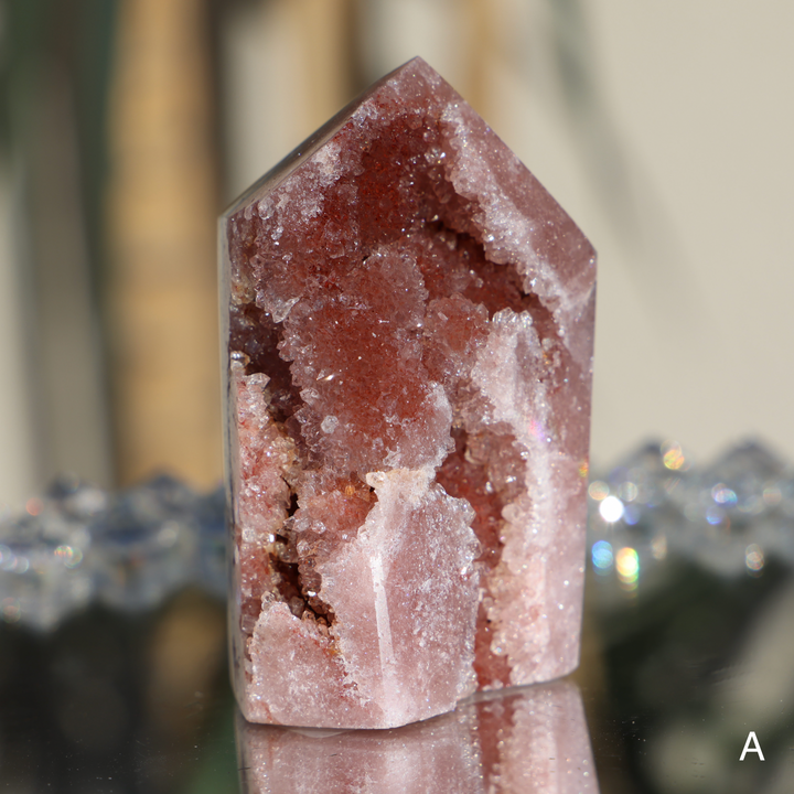 'BERRY' Small Druzy Pink Amethyst Tower - Enchantia Muse