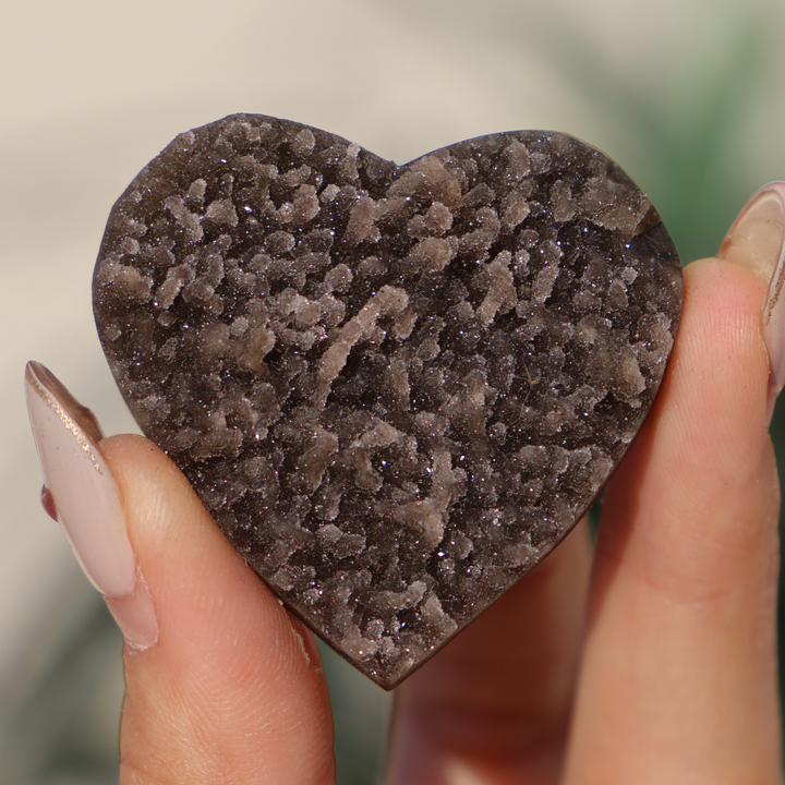 Small Druzy Amethyst Heart With Special Formation - Enchantia Muse