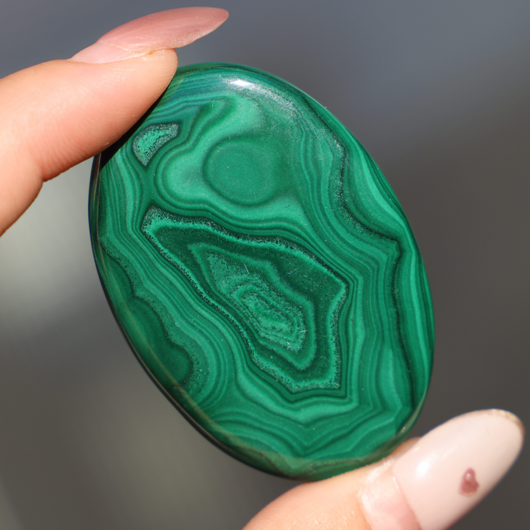 Malachite Palm Stone - Enchantia Muse