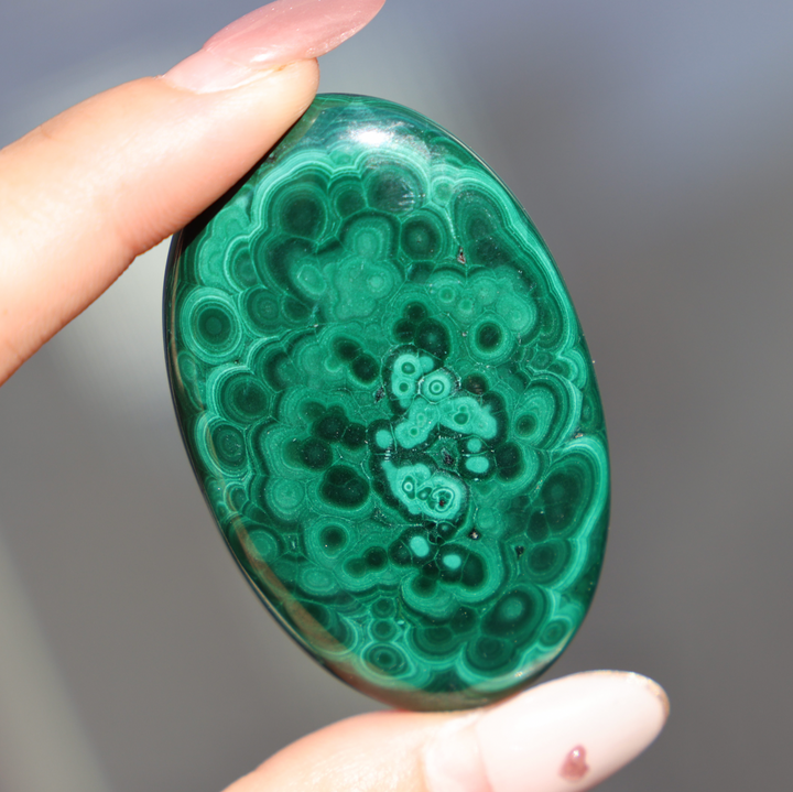 Malachite Palm Stone - Enchantia Muse