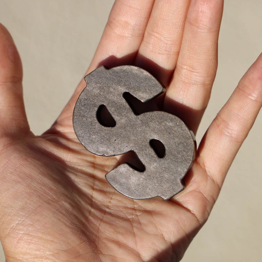 Golden/Silver Obsidian Dollar Sign