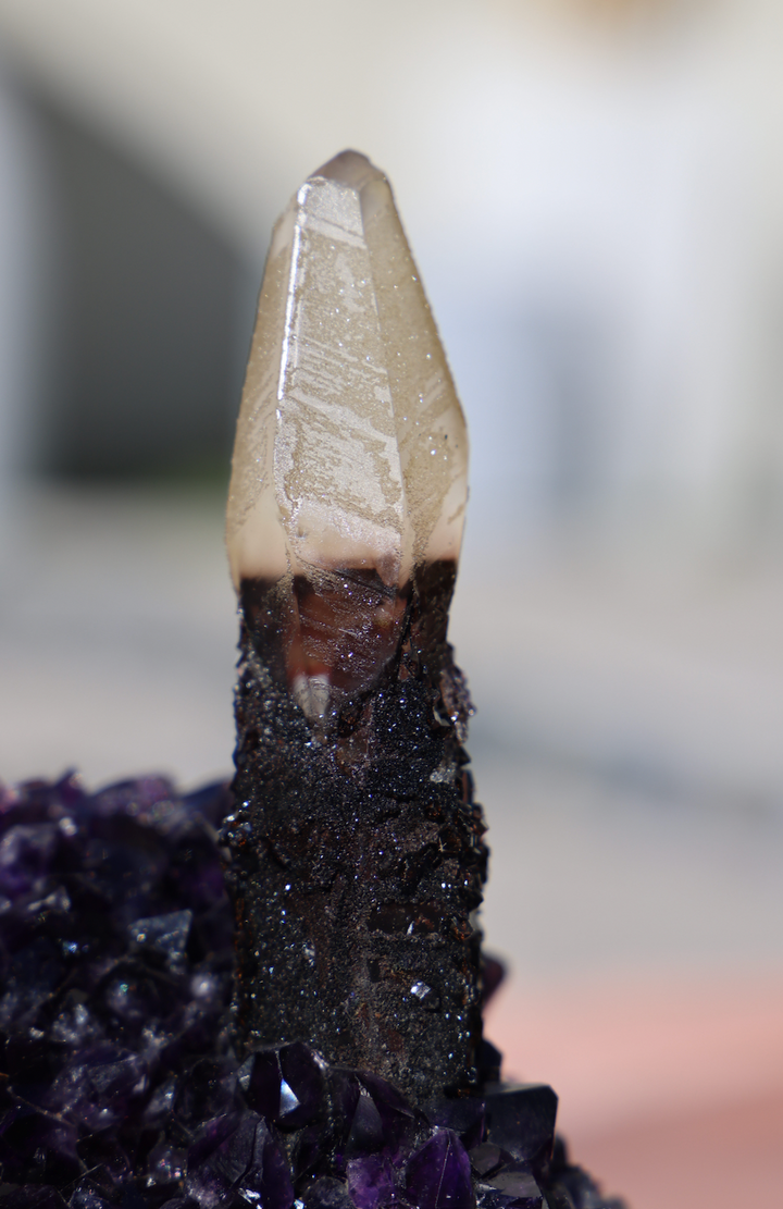 'BIRTHDAY CAKE' Rare Amethyst with Calcite Candle