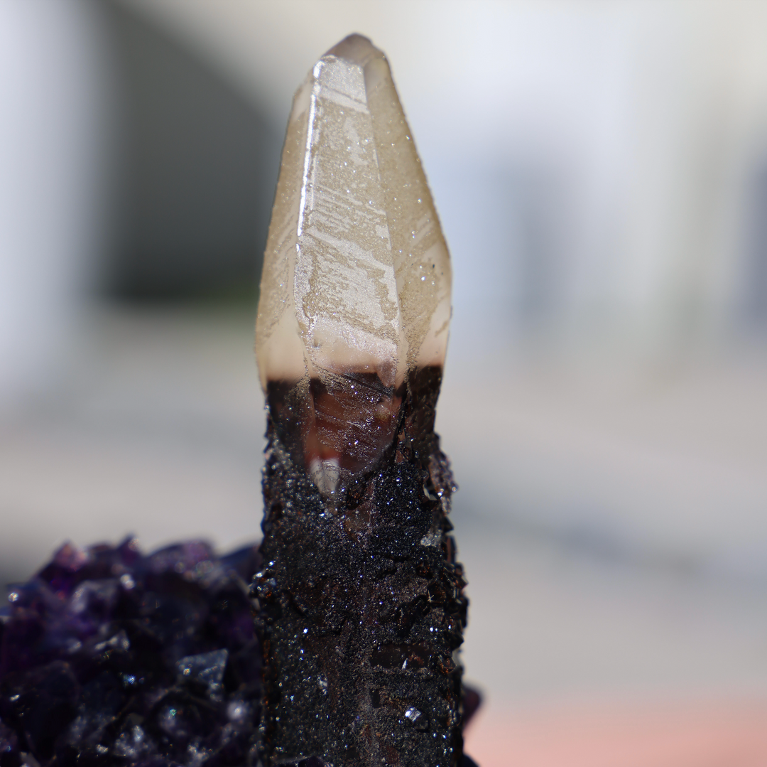 'BIRTHDAY CAKE' Rare Amethyst with Calcite Candle