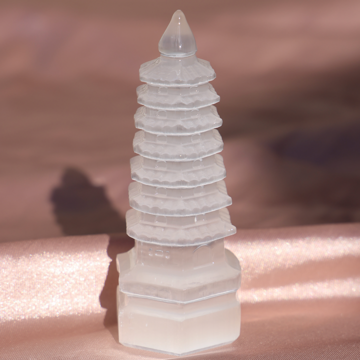 Flashy Selenite Wenchang Tower