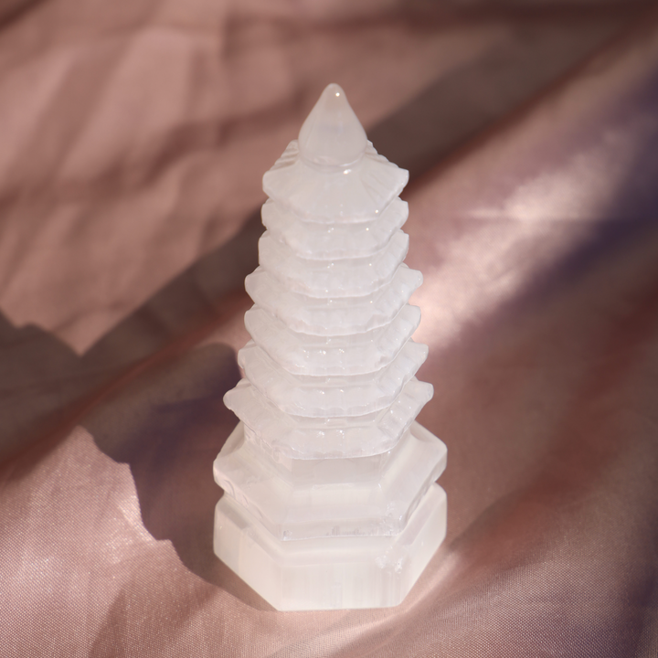 Flashy Selenite Wenchang Tower