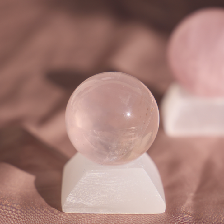 Selenite Crystal Sphere Stand