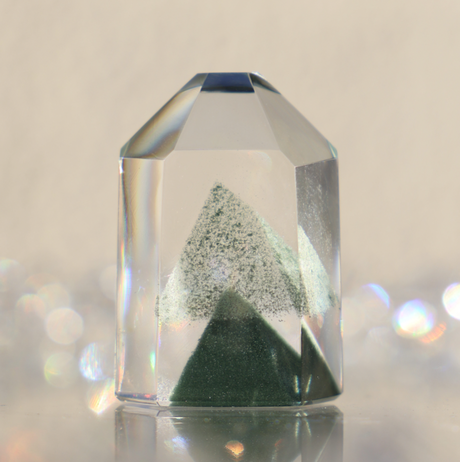 'HIDDEN VALLEY' Double Mountain Green Phantom Quartz