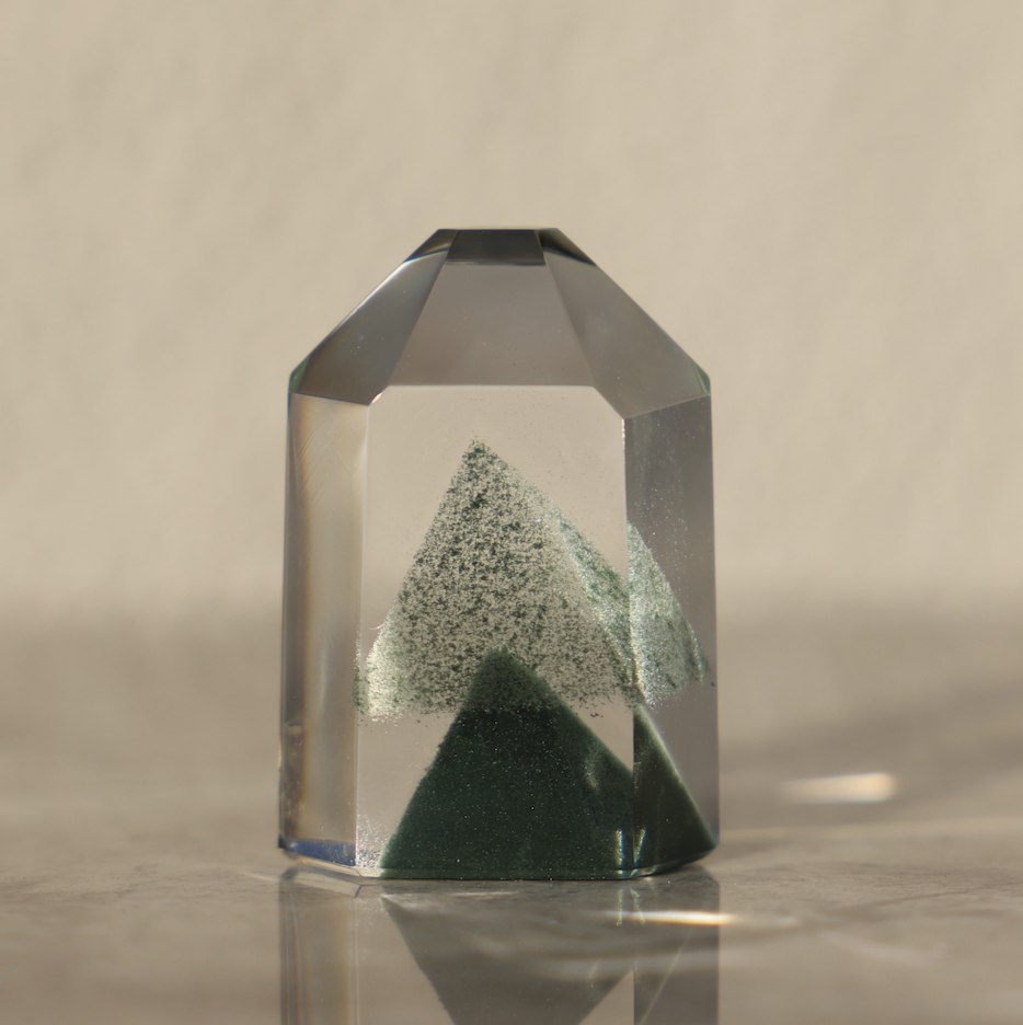 'HIDDEN VALLEY' Double Mountain Green Phantom Quartz