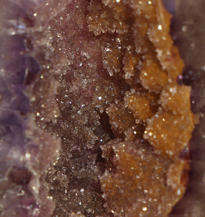 Bi-color Sugar Druzy Rainbow Amethyst Cut Base