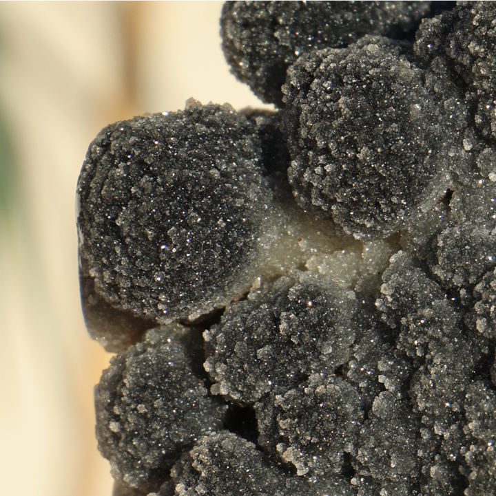 Sugar Druzy Black Amethyst with Bubble Formations - Enchantia Muse