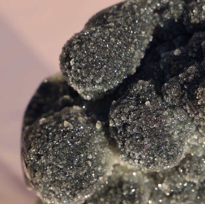 Sugar Druzy Black Amethyst with Bubble Formations - Enchantia Muse