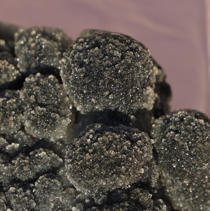 Sugar Druzy Black Amethyst with Bubble Formations - Enchantia Muse