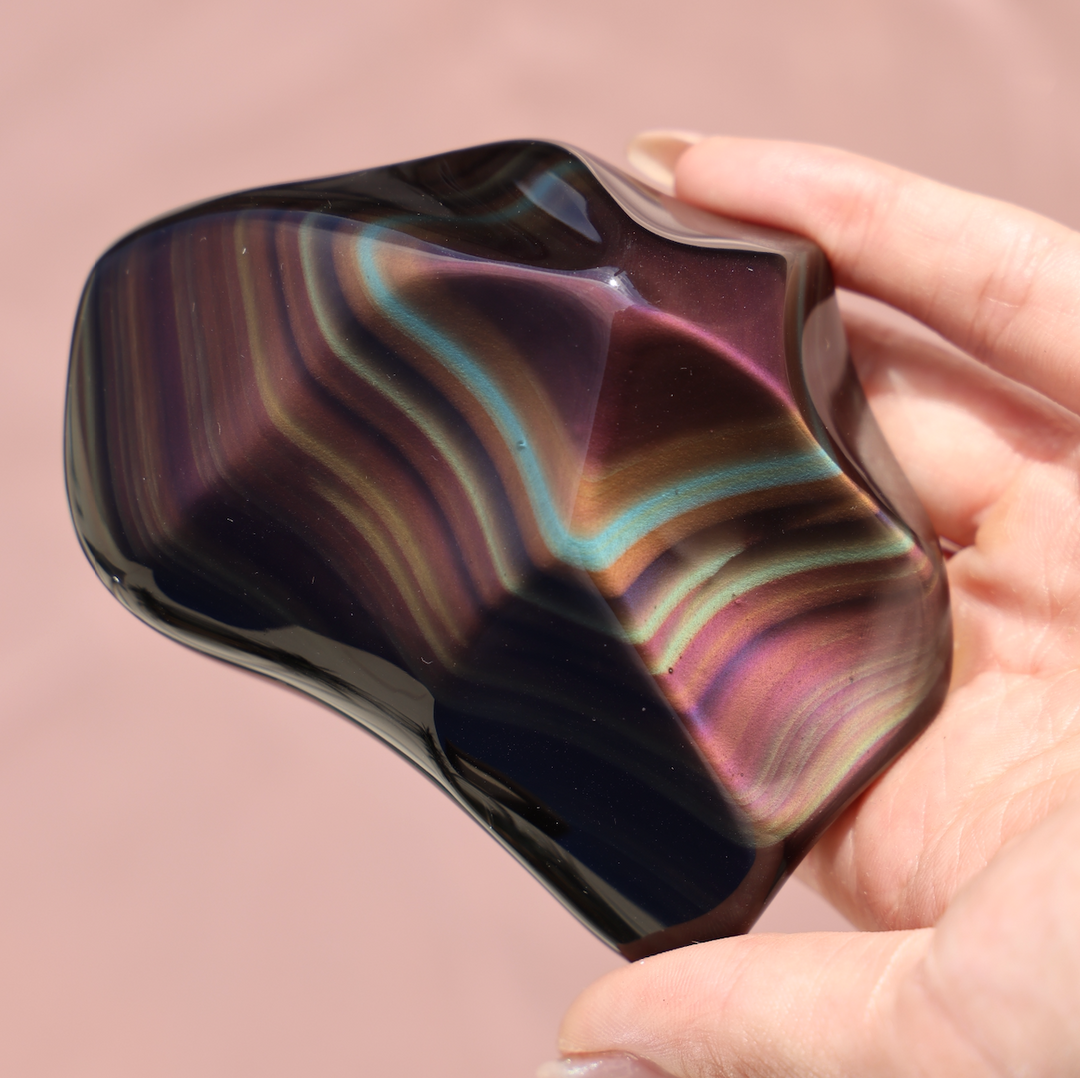 Highest Grade Rainbow Obsidian Free Form #1