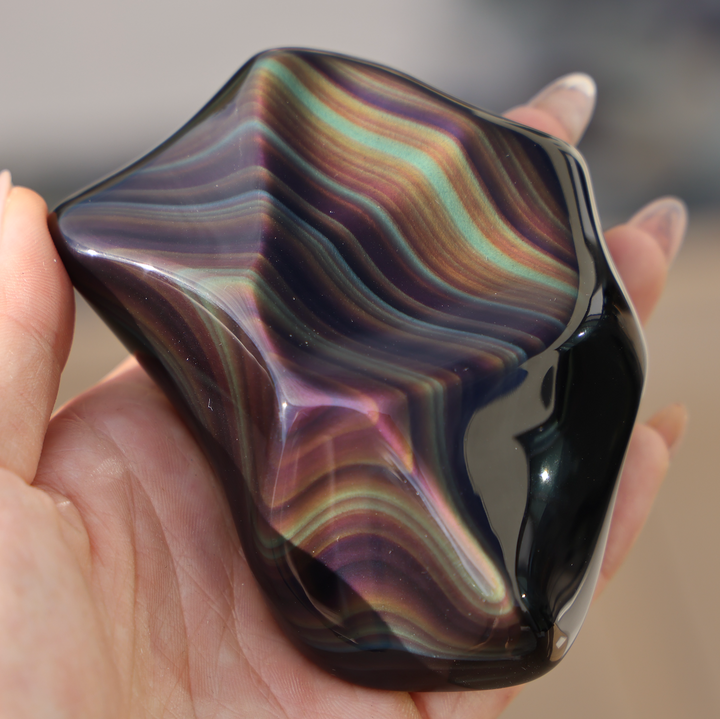 Highest Grade Rainbow Obsidian Free Form #1