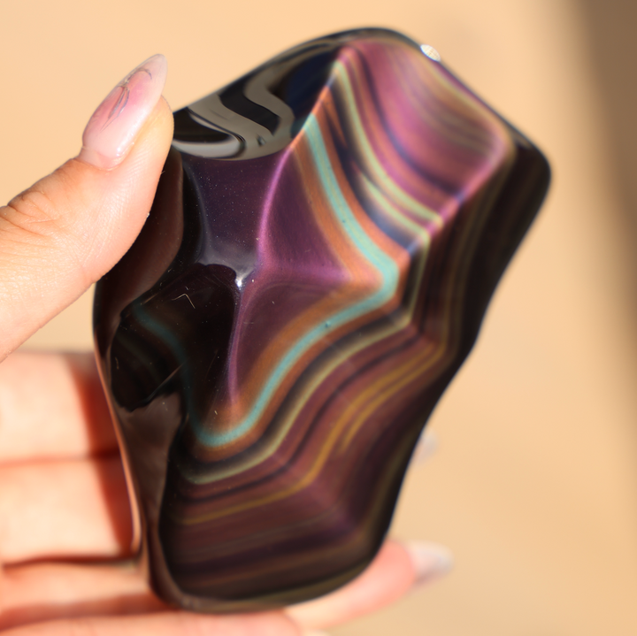 Highest Grade Rainbow Obsidian Free Form #1