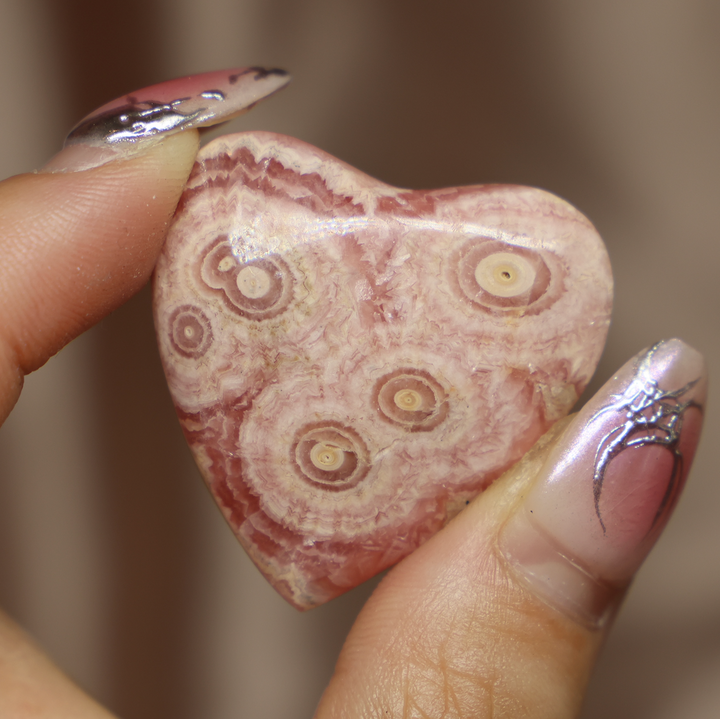Rhodochrosite Heart