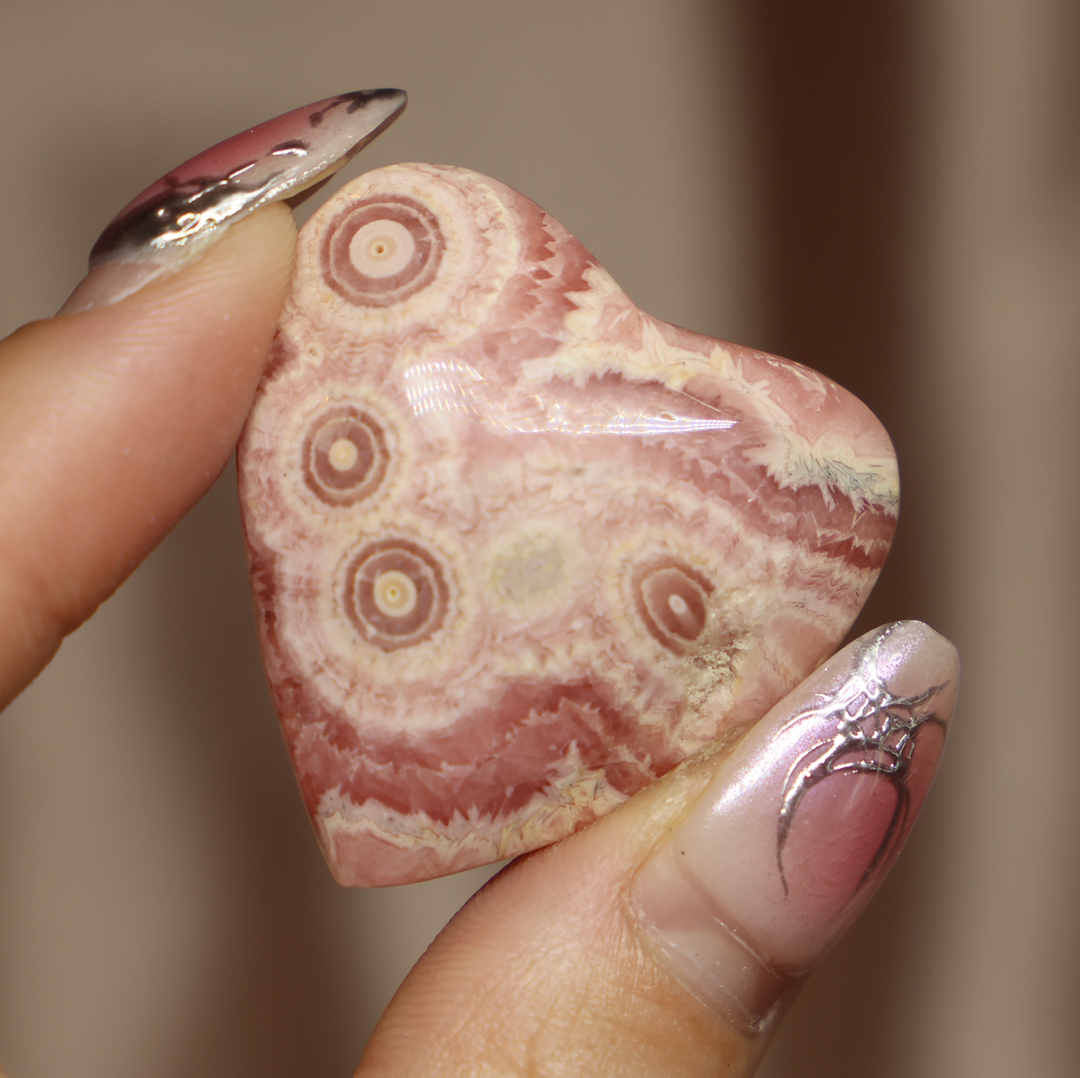 Rhodochrosite Heart