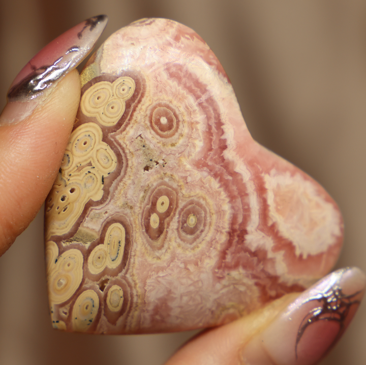 Rhodochrosite Heart