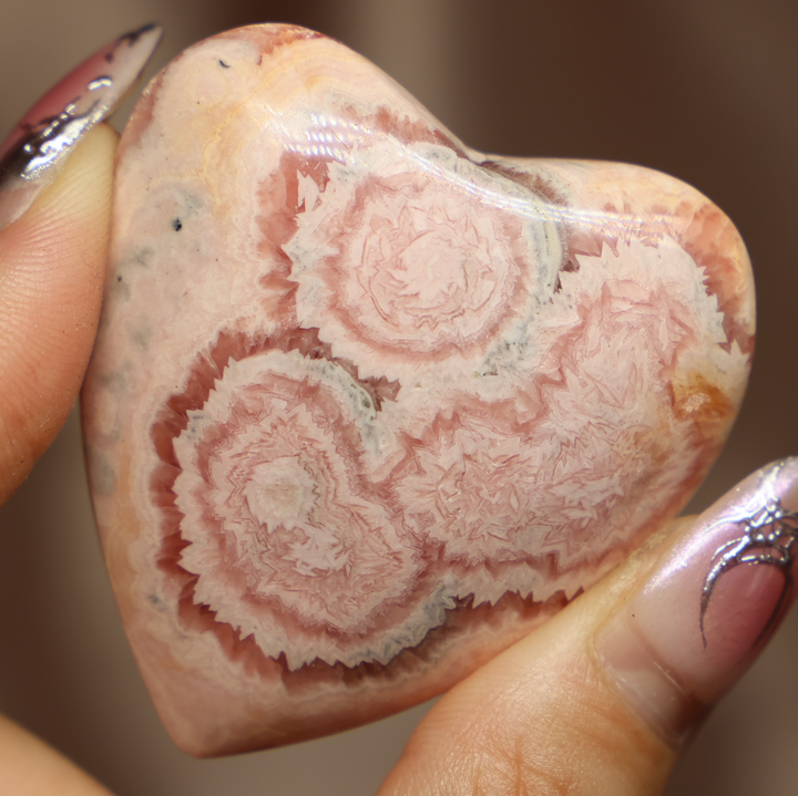 Rhodochrosite Heart