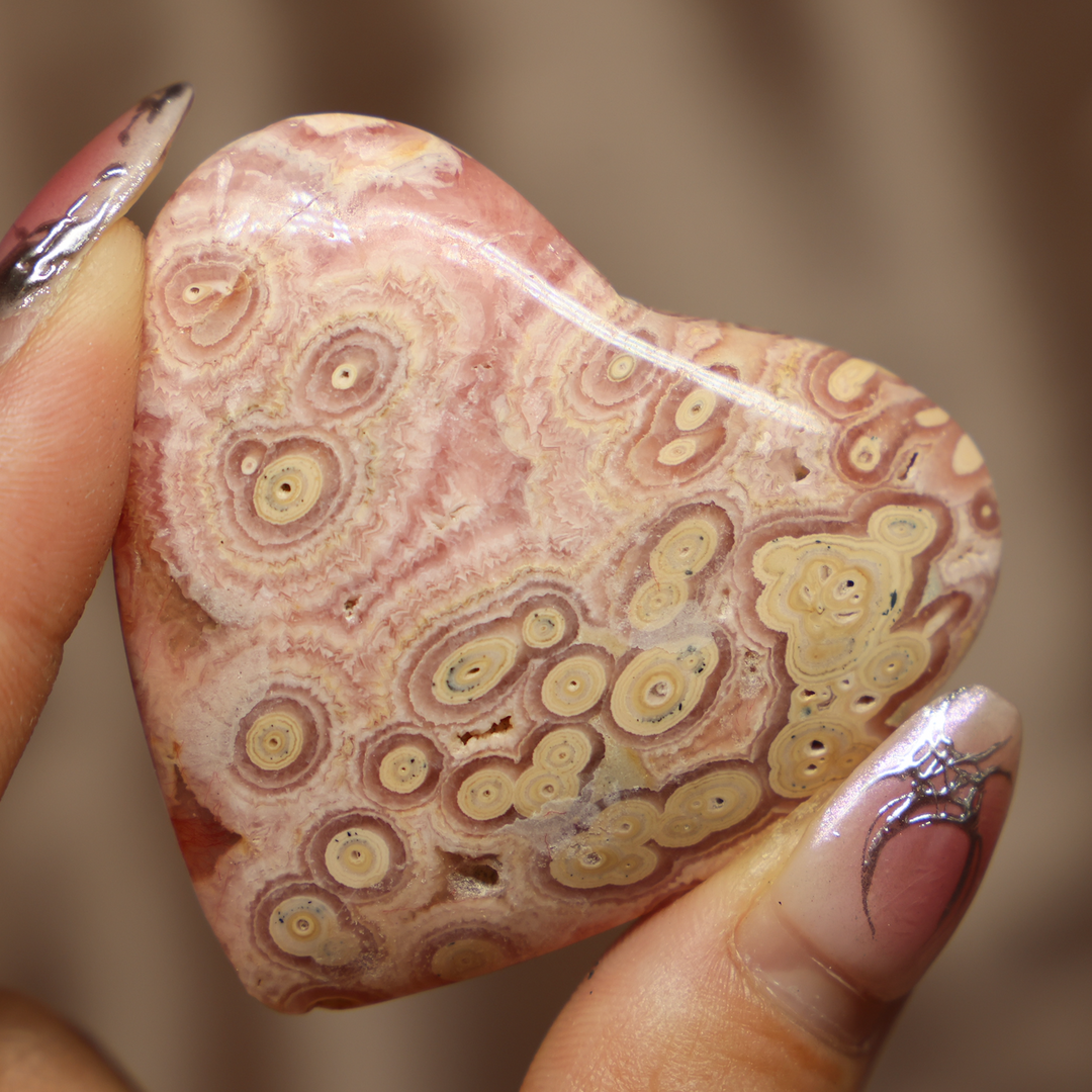 Rhodochrosite Heart