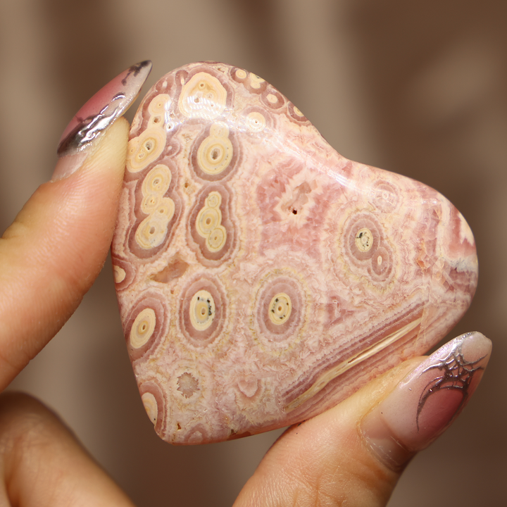 Rhodochrosite Heart