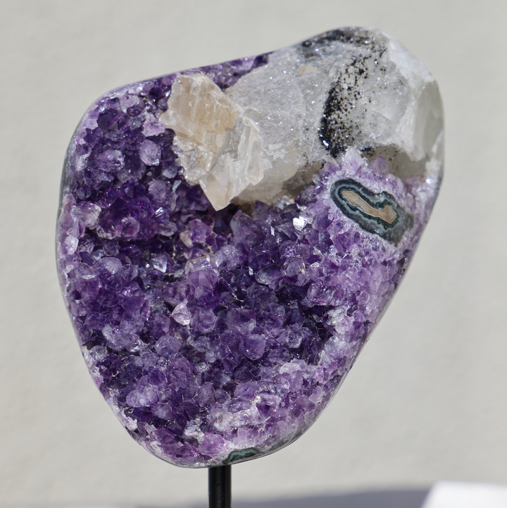 Amethyst with Calcite on Stand #4